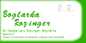 boglarka rozinger business card
